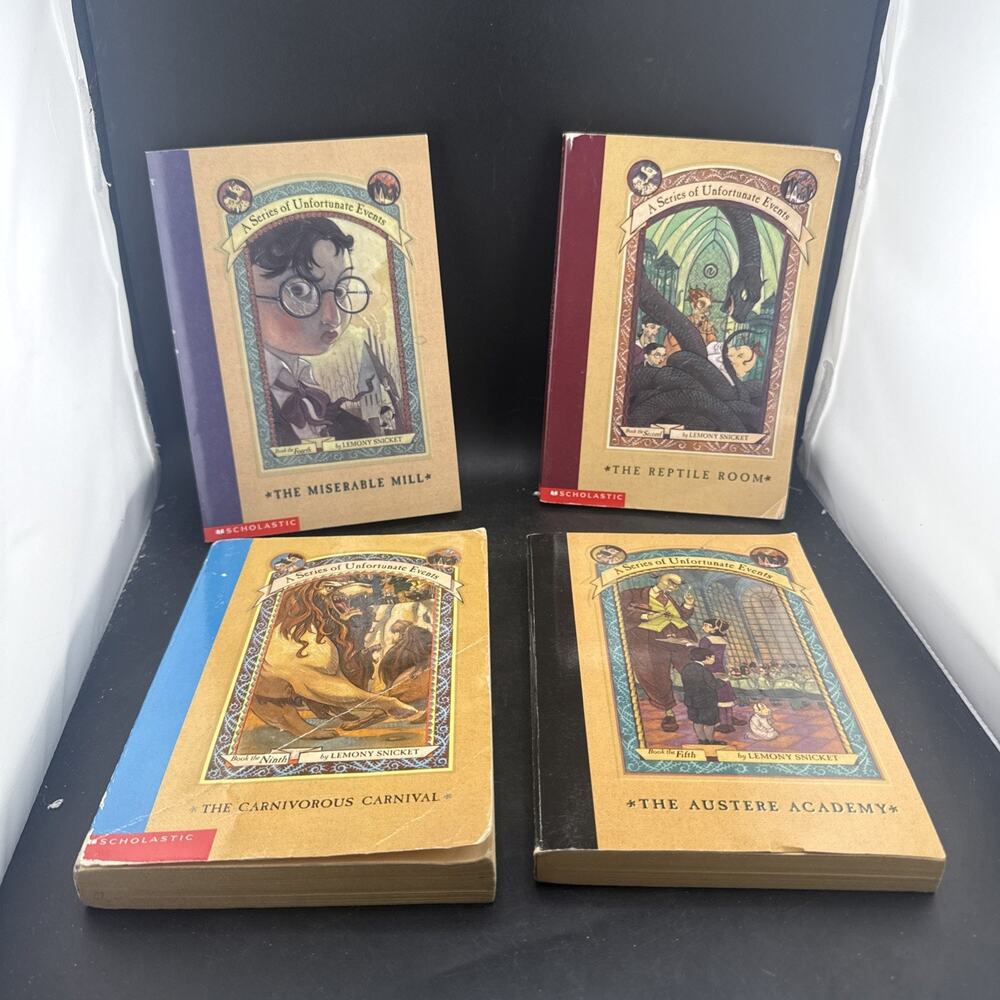 A Series of Unfortunate Events Lot 4 Books Lemony Snicket Scholastic PB